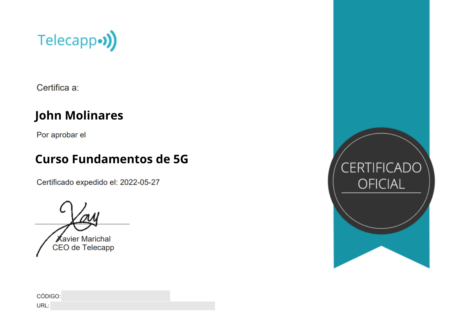 certificado 5g