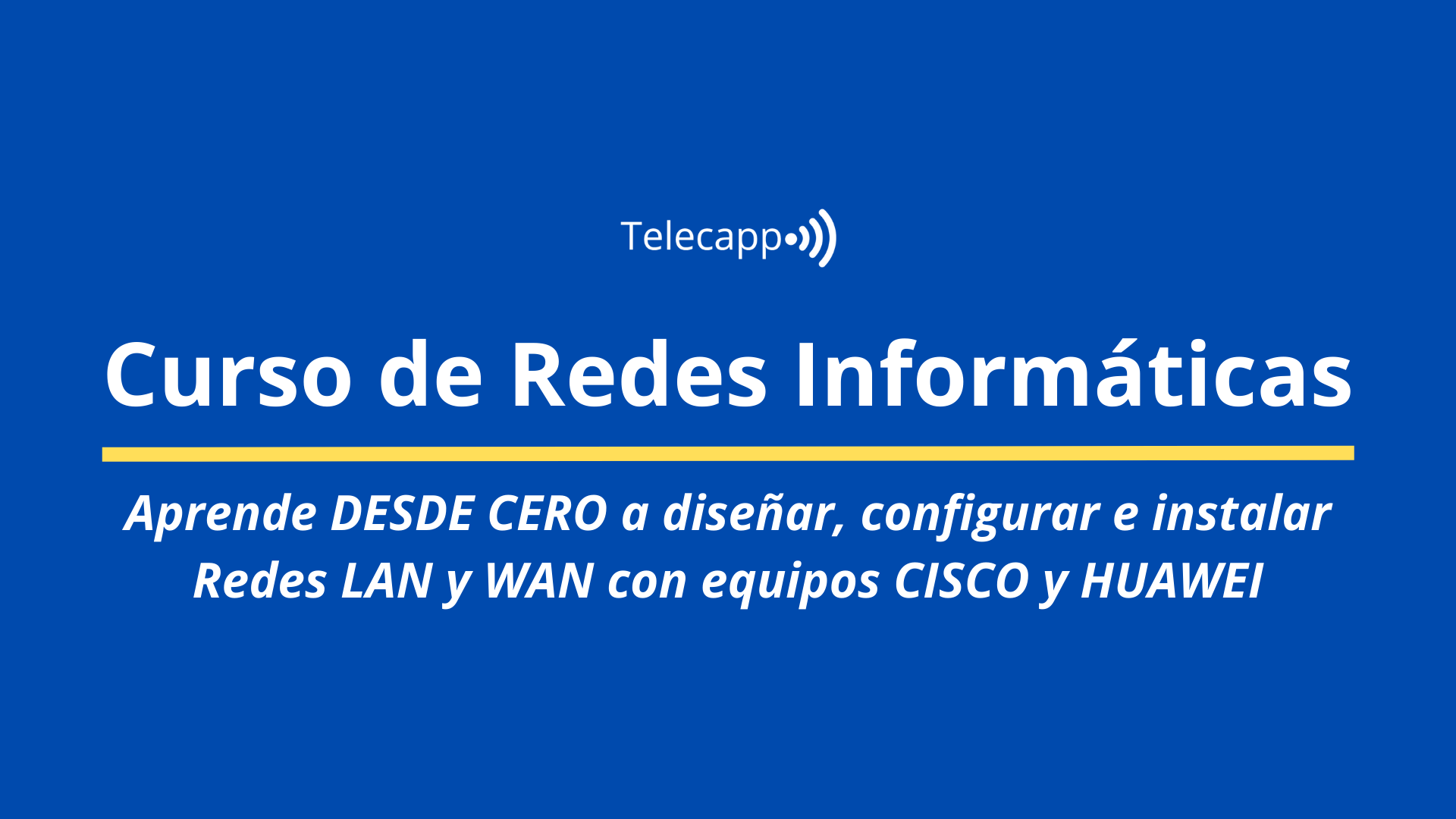 Curso de Redes Informáticas - Telecapp